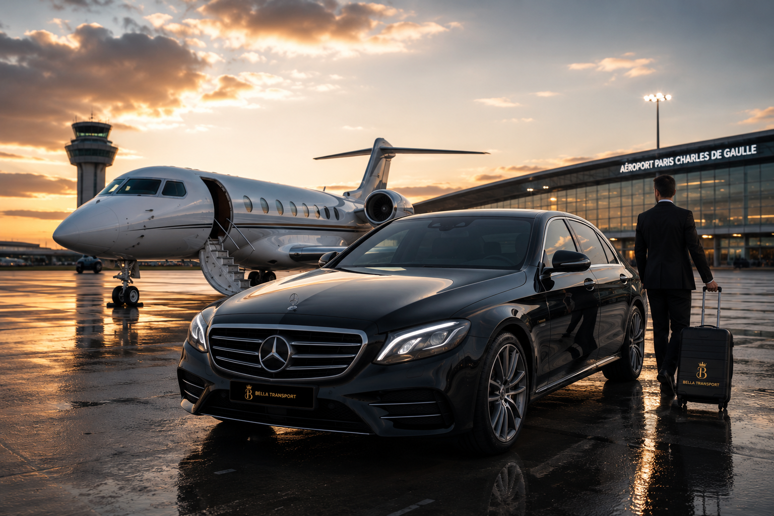 Paris airport transfer with Bella Transport private chauffeur Paris airport transfer with Bella Transport private chauffeur