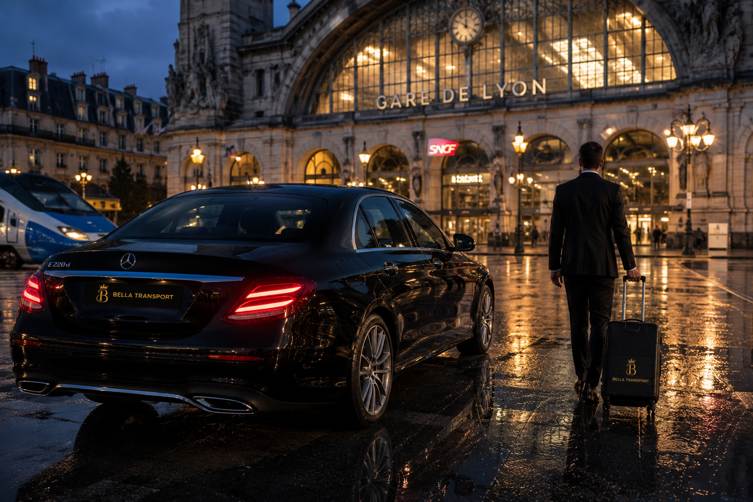 Paris train station transfer with Bella Transport private chauffeur Paris train station transfer with Bella Transport private chauffeur