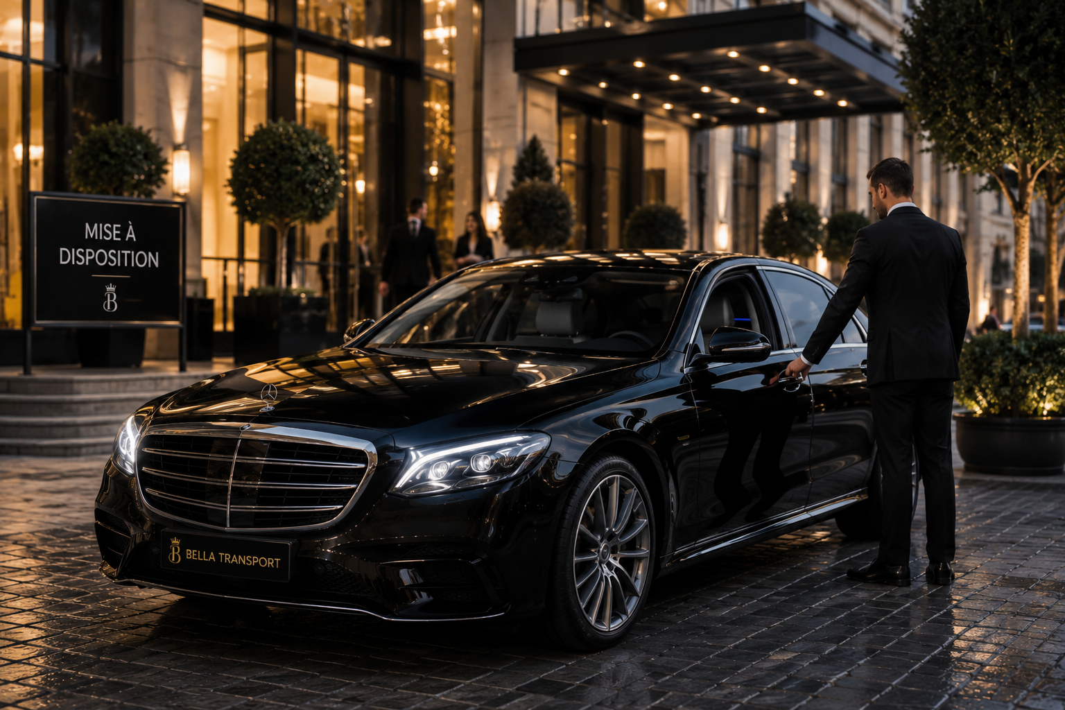 Premium hourly private chauffeur hire Bella Transport Paris Premium hourly private chauffeur hire Bella Transport Paris